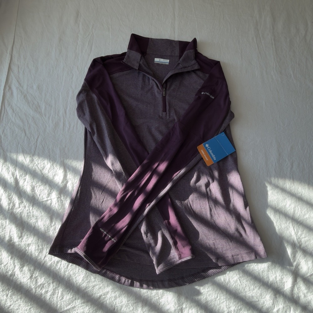 Columbia LS women's 3/4  Zip Up size large - Burgundy-